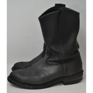 Vintage Red Wing Shoes Mens Boots 1116 Pecos Size 10.5 Black Leather USA Work