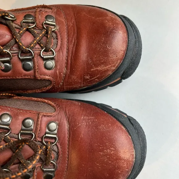 Vintage Timberland Goretex Hiking Boots Womens 8.5M Lace Up Brown Leather