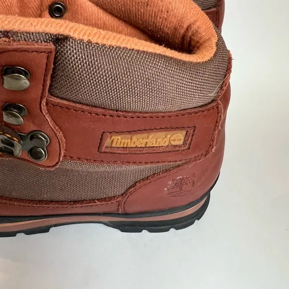 Vintage Timberland Goretex Hiking Boots Womens 8.5M Lace Up Brown Leather