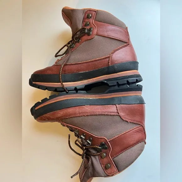 Vintage Timberland Goretex Hiking Boots Womens 8.5M Lace Up Brown Leather