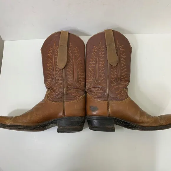 Vintage Tony Lama Men’s Brown Leather Western Boots Size 10