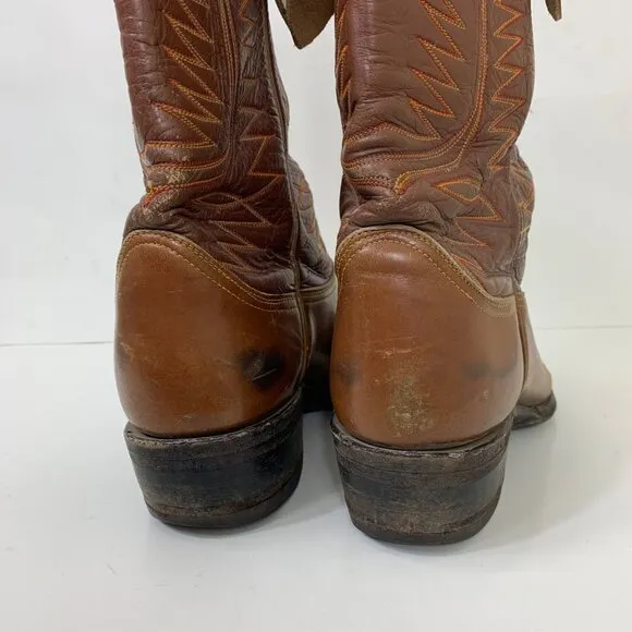 Vintage Tony Lama Men’s Brown Leather Western Boots Size 10