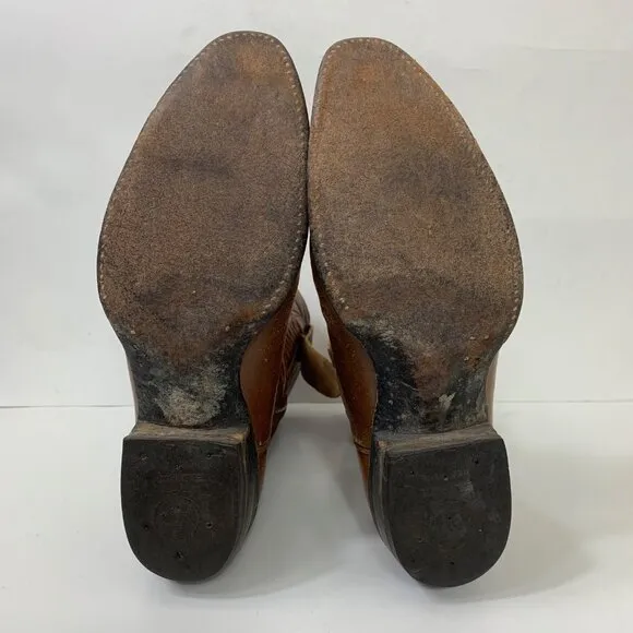 Vintage Tony Lama Men’s Brown Leather Western Boots Size 10