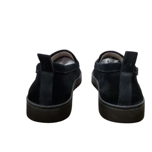 Vionic Uptown Womens Loafer Sz 7.5 M Black Suede Comfort Travel Slip-On Shoes