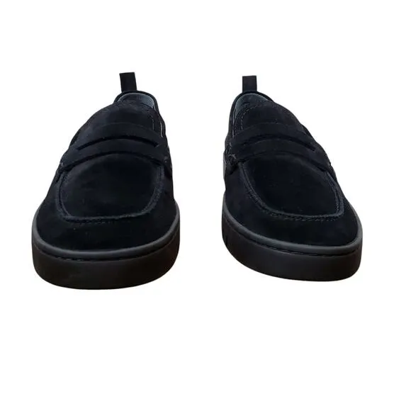 Vionic Uptown Womens Loafer Sz 7.5 M Black Suede Comfort Travel Slip-On Shoes