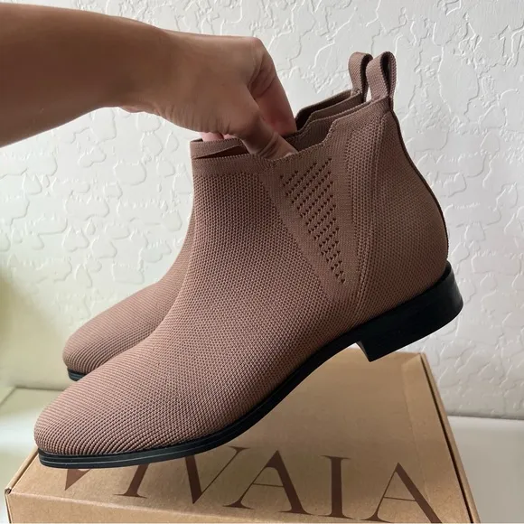 VIVAIA Square Toe Ryan Pro Slip on Water-Repellent Ankle Boots Espresso