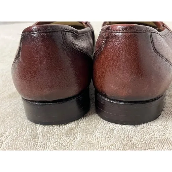 VNT Studio Franco Mens Size 11 D Leather Penny Loafers Brown Slip On