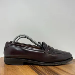 VTG Allen Edmonds Barrington Dress Loafers Shoes Burgundy Calf Leather Men's 9 D
