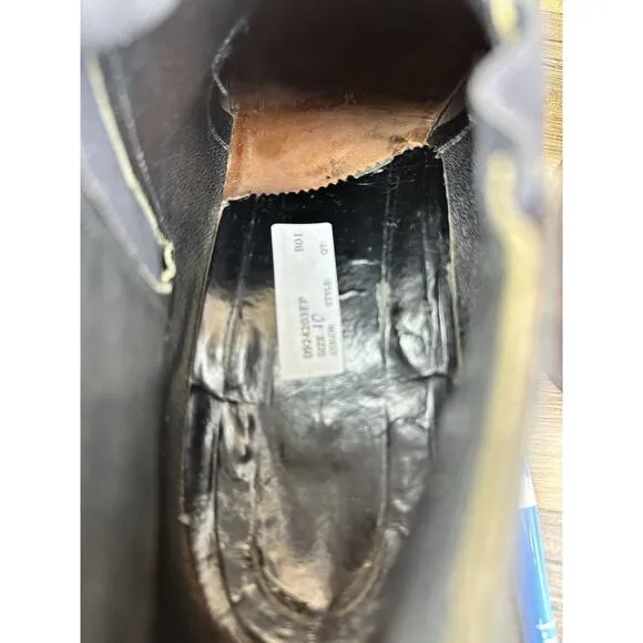 Vtg Cats paw Shoes Oxford Boots Black Leather sole, Size