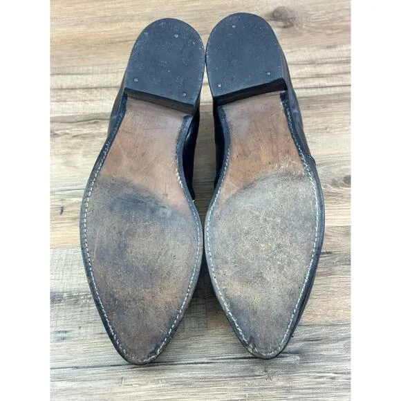 Vtg Cats paw Shoes Oxford Boots Black Leather sole, Size