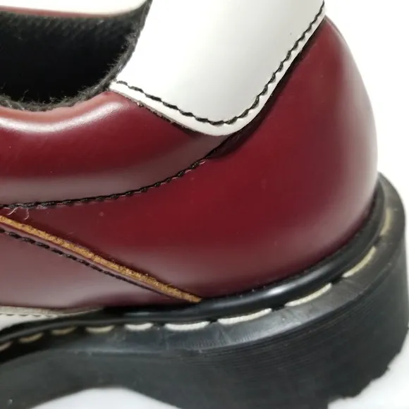 Vtg Dr Martens 8345 England Platform Cherry Red/white Shoes Men's Sz 8