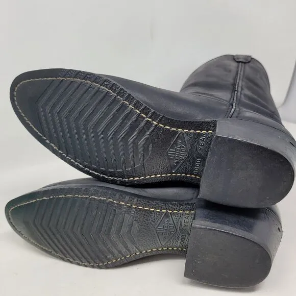 Vtg Durango TR760 Cowboy Boots Black Oiled Leather Oil Resistant Mens Sz 7D 95 %