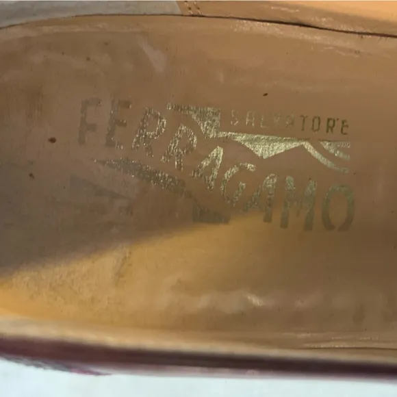 VTG EUC Salvatore Ferragamo Brown Brogue Tassel Loafers sz 8.5 Men's