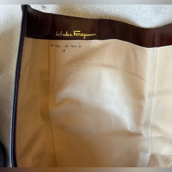 VTG Salvatore Ferragamo Western Leather Knee High Riding‎ Boots Women’s Size 6