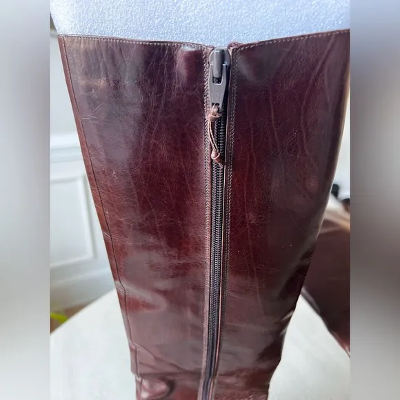 VTG Salvatore Ferragamo Western Leather Knee High Riding‎ Boots Women’s Size 6