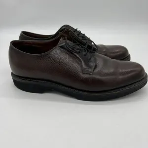 Walk Over Mens Brown Pebbled Leather Lace Up Casual Work Oxford Shoes Size 10