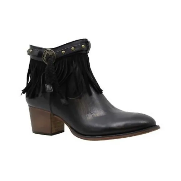 Wanted Shoes Womens ManeLeather Almond Toe AnkleFashion Boots, Black, …