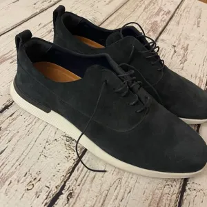 Wolf‎ &amp; Shepherd Longwing Blucher Navy Blue Suede Dress Shoes Size 13