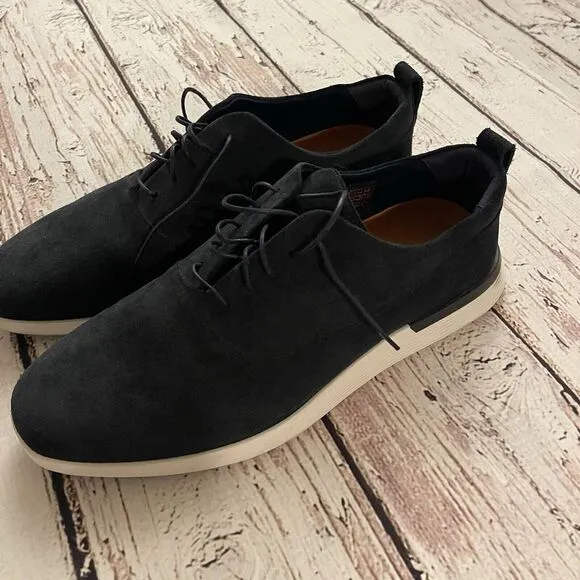 Wolf‎ &amp; Shepherd Longwing Blucher Navy Blue Suede Dress Shoes Size 13