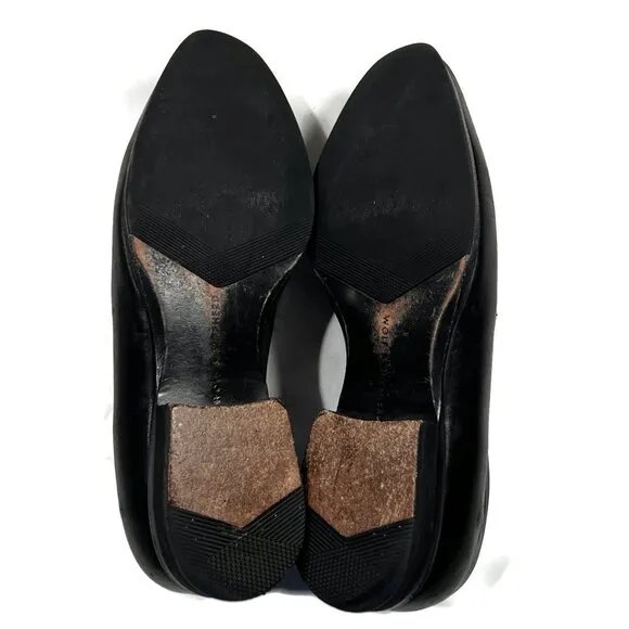 Wolf and Shepherd Black Leather Closer Penny Loafers Dress Shoes Mens 8 Slip On