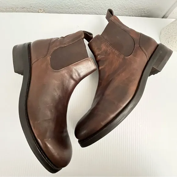 Wolverine BLVD Men's Brown Leather Chelsea Slip On Boots Size 10.5D