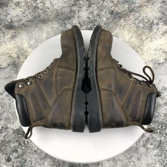 Wolverine Men's Size 11M Floorhand 6&quot; Brown Leather Waterproof Steel Toe Boots