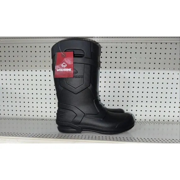 Wolverine Scout Injected Mens Rubber Pull On Wellington Work Boots Size 13 Black