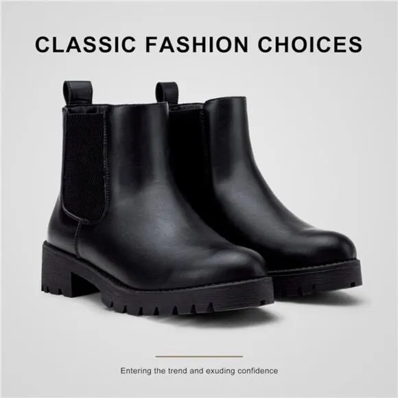 Women's 9607 Chelsea Ankle Boots Pull-On Booties for Women