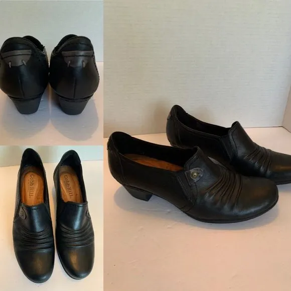 Women’s Black Booties Cobb Hill Adele Full Grain Leather 8 ankle boots