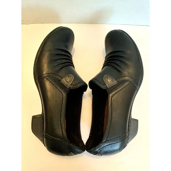 Women’s Black Booties Cobb Hill Adele Full Grain Leather 8 ankle boots