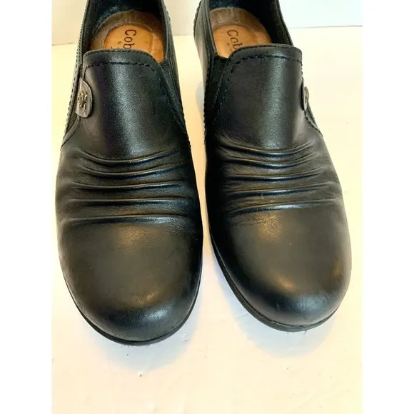 Women’s Black Booties Cobb Hill Adele Full Grain Leather 8 ankle boots