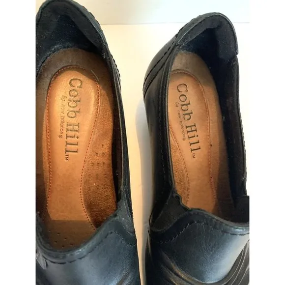 Women’s Black Booties Cobb Hill Adele Full Grain Leather 8 ankle boots