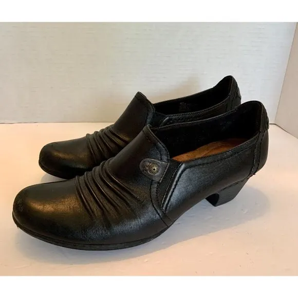 Women’s Black Booties Cobb Hill Adele Full Grain Leather 8 ankle boots