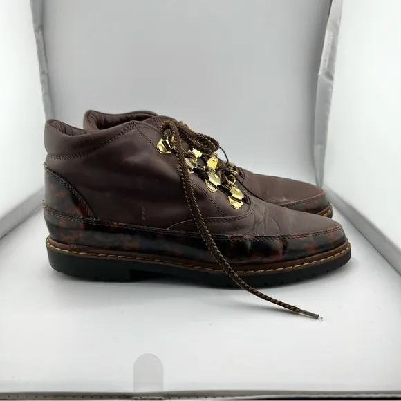 Women’s Brown Leather Shoes Boots Made In Italy