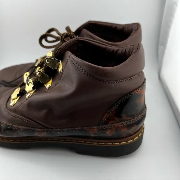 Women’s Brown Leather Shoes Boots Made In Italy