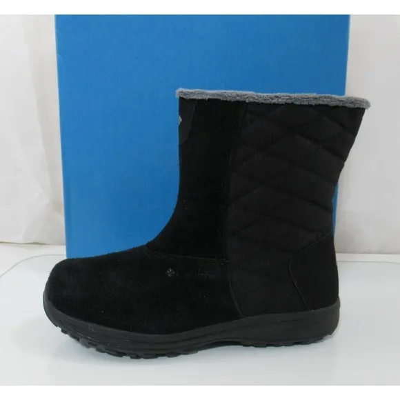 Women's Columbia Ice Maiden Slip III Waterproof Winter Snow Boots Black Size 10