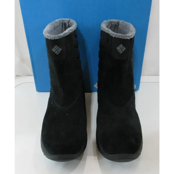 Women's Columbia Ice Maiden Slip III Waterproof Winter Snow Boots Black Size 10
