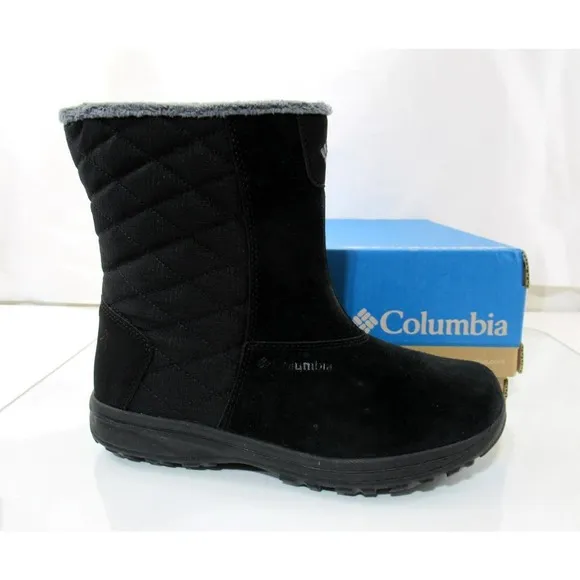 Women's Columbia Ice Maiden Slip III Waterproof Winter Snow Boots Black Size 10