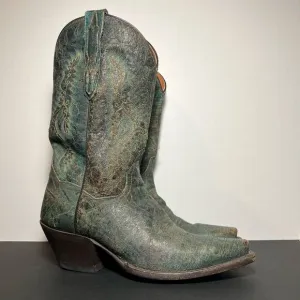 Womens DAN POST Dark Green Western Boots / Size 6 Medium