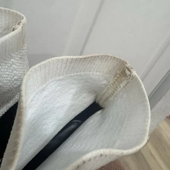 Women’s Katy Perry shoes Heel Sock Boots Size 6.5 Black White RARE