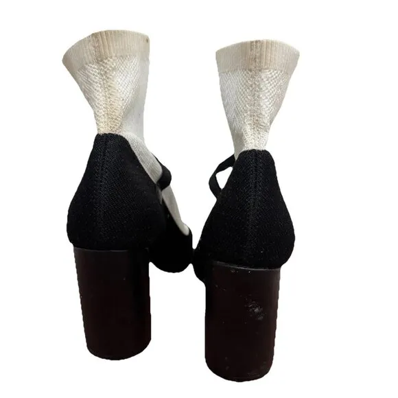 Women’s Katy Perry shoes Heel Sock Boots Size 6.5 Black White RARE