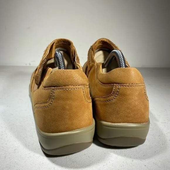 Womens Orthofeet Solerno Camel size 7,5 D Leather Loafers Orthotic Shoes