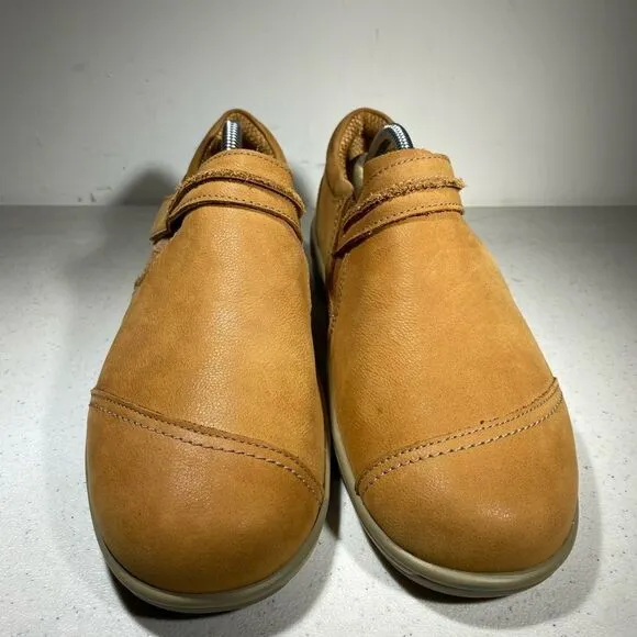 Womens Orthofeet Solerno Camel size 7,5 D Leather Loafers Orthotic Shoes