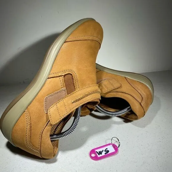 Womens Orthofeet Solerno Camel size 7,5 D Leather Loafers Orthotic Shoes
