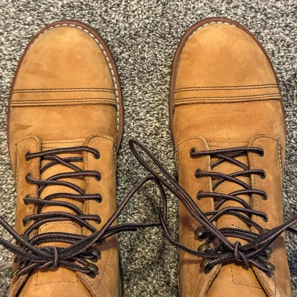 Women’s Red Wing Shoes Iron Ranger Boots 3367 Size 9.5B Honey Nubuck Lace Up USA
