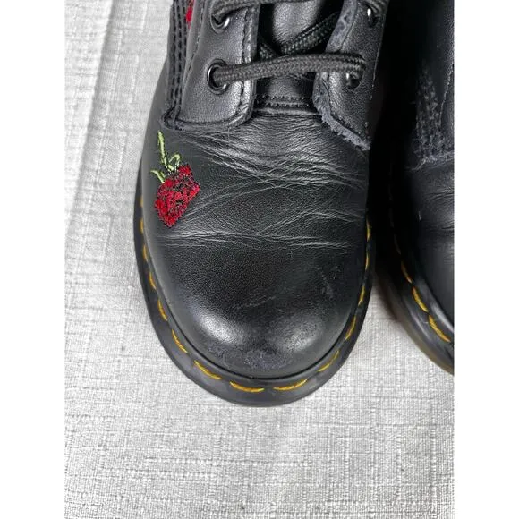 Women's Shoes Dr. Martens 1460 VONDA Floral Leather Boots Size 5 Combat Gothic