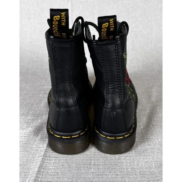 Women's Shoes Dr. Martens 1460 VONDA Floral Leather Boots Size 5 Combat Gothic
