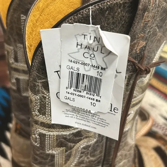 Women's Tin Haul &quot;FURRLICIOUS&quot; Brown Wide Square Toe Boots