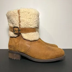 Womens UGG Blayre II Brown Leather Boots / Size 6.5