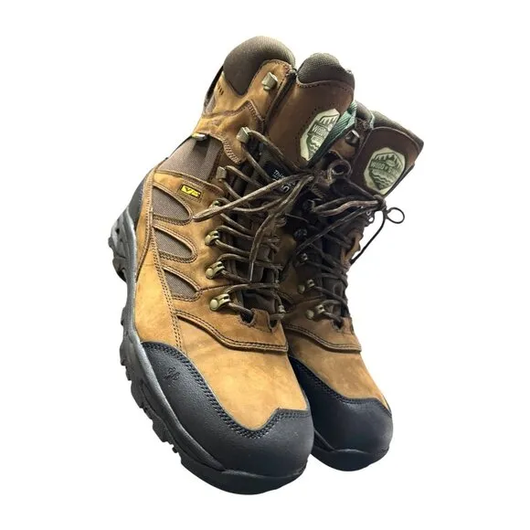 Wood &amp; Stream Men's Instinct VGS 300 Brown Leather Boots‎ Size 13W